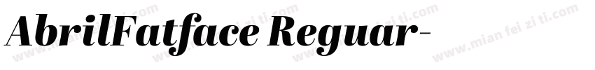 AbrilFatface Reguar字体转换